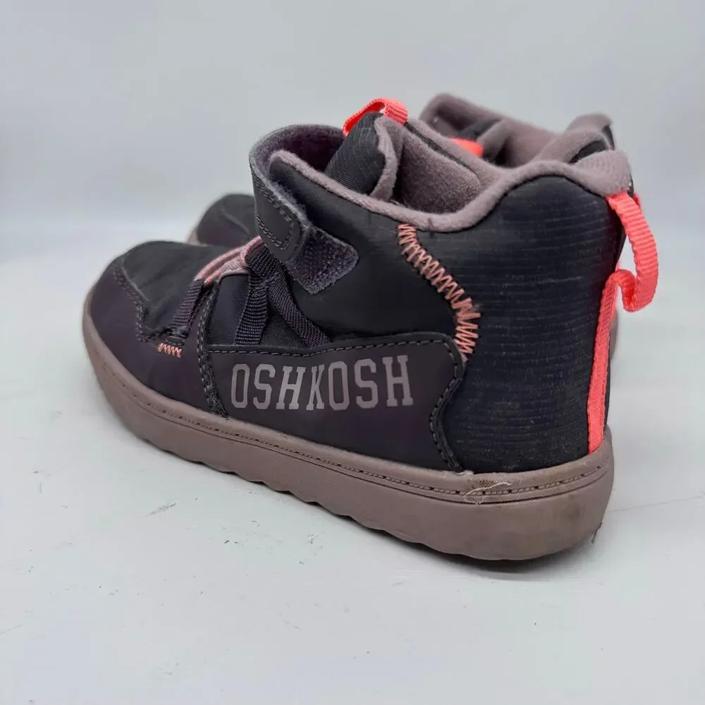 OshKosh B'gosh Camino Purple High Top Velcro Winter Snow Boot Girls Size 11